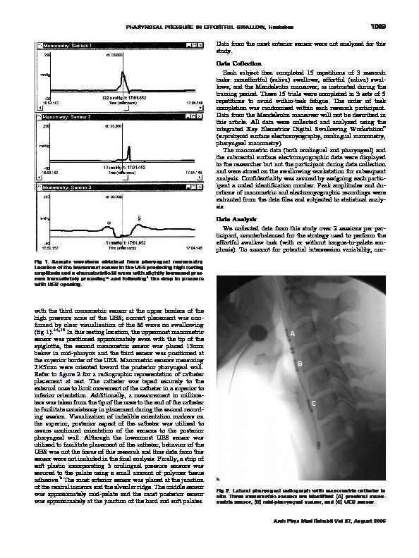 Download An analysis of lingual contribution to submental surface electromyographic measures and pharyngeal pressure during effortful swallow.